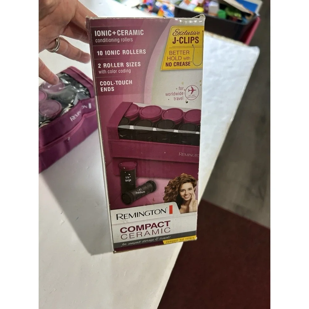 REMINGTON STYLE CURL ENVY TRAVEL ON THE GO ROLLER STEAM SET IN CASE Tested